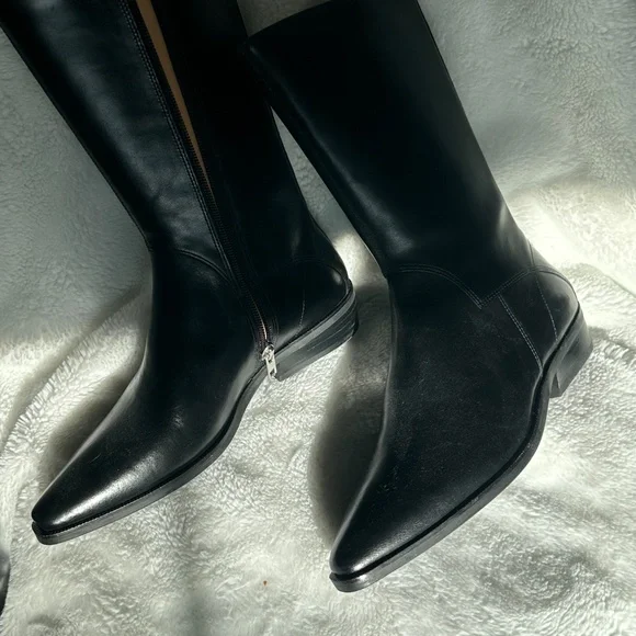 Black leather boots made in Sweden - Picture 2 of 11